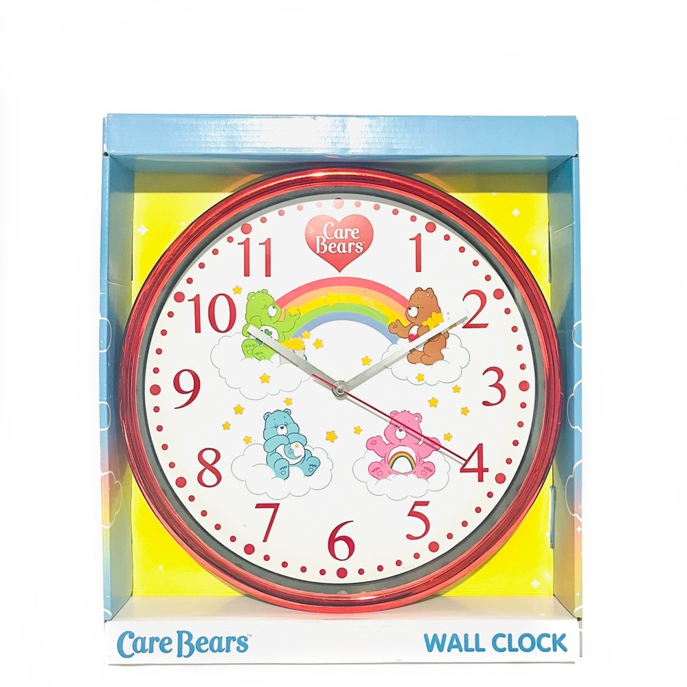 Care Bears Wall Clock with Rainbow Design